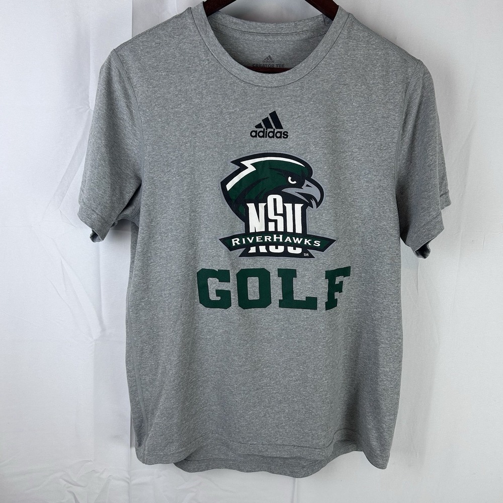 Adidas Northeastern State Riverhawks Golf Shirt Adult Small Logo NSU